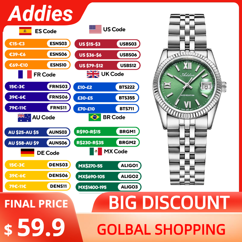 Luxury Watch With Bracelet - Addies 여성용 고품질 럭셔리 시계 사파이어