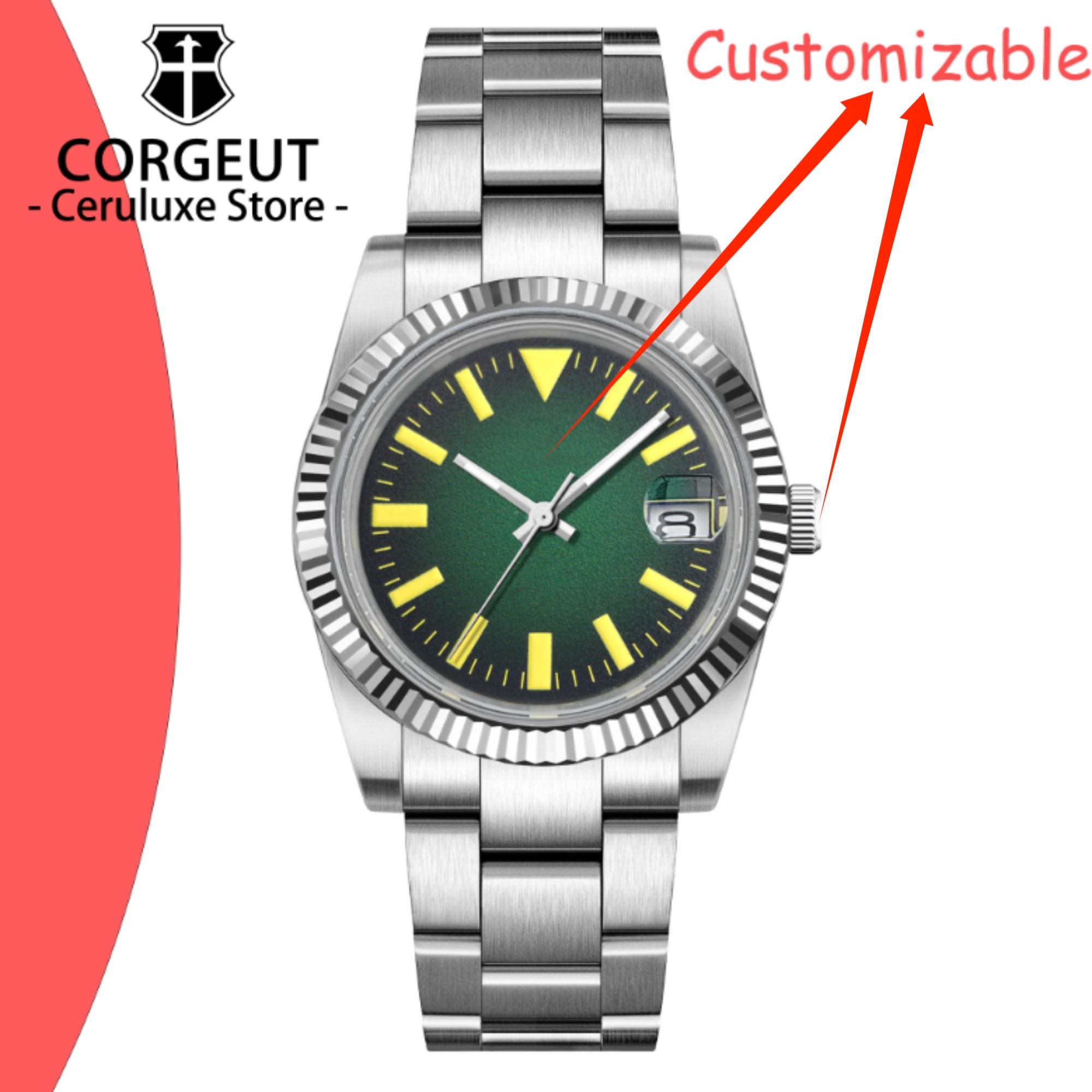 Luxury Watch Logo - 맞춤형 로고 36/39mm 신형 NH35 오토매틱
