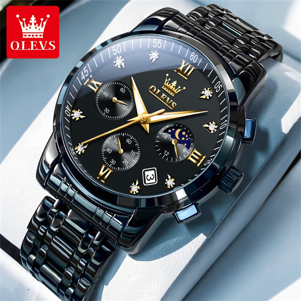 Luxury Watch Logo - OLEVS 인기 남성용 시계 스테인레스 스틸