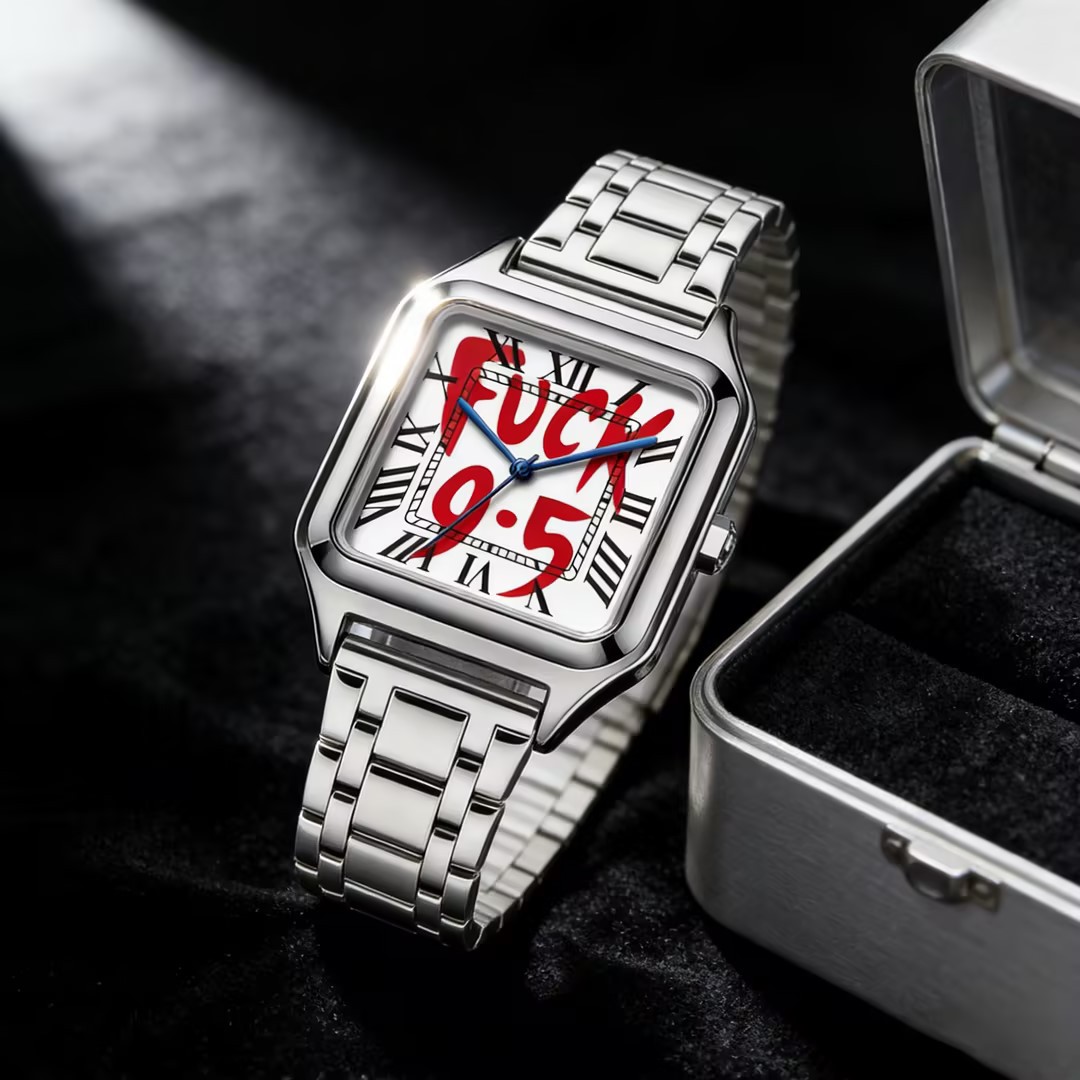 Luxury Watch Cartier - FUCK9.5 스테인리스 스틸 합금 사각 다이얼