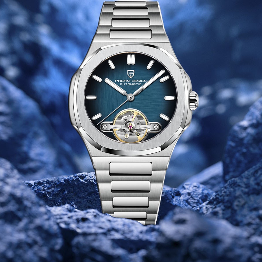 Luxury Watch With Rubber Strap - 파가니 디자인 신형 기계식 홀로우 아웃