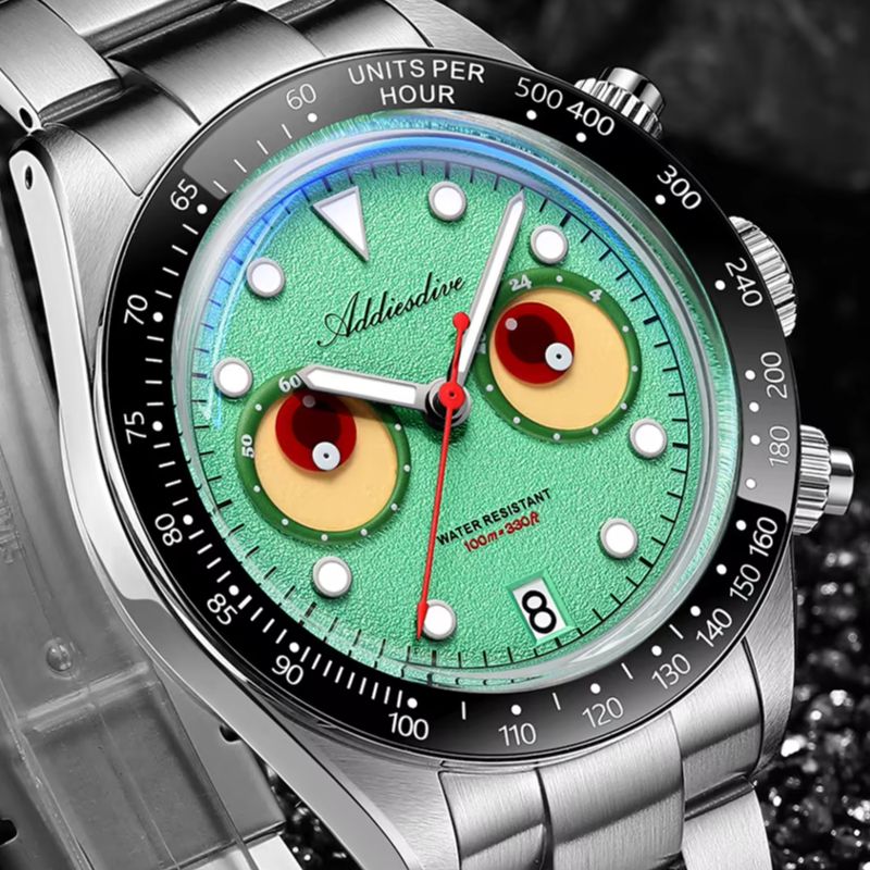Zero Luxury Watch - ADDIESDIVE 크로노그래프 쿼츠 시계 고품질 캘린더