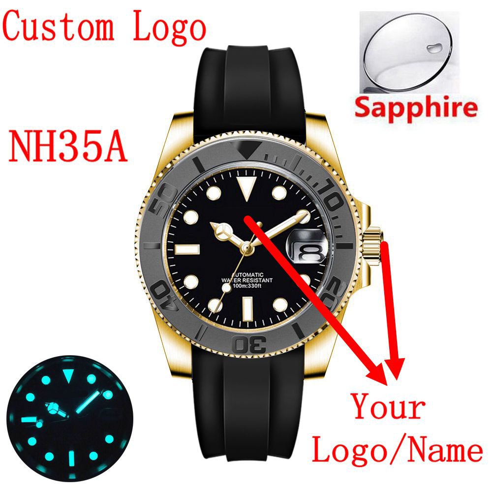 Luxury Watch Logo - 커스텀 로고 40m럭셔리 NH35/ 미요타 오토매틱