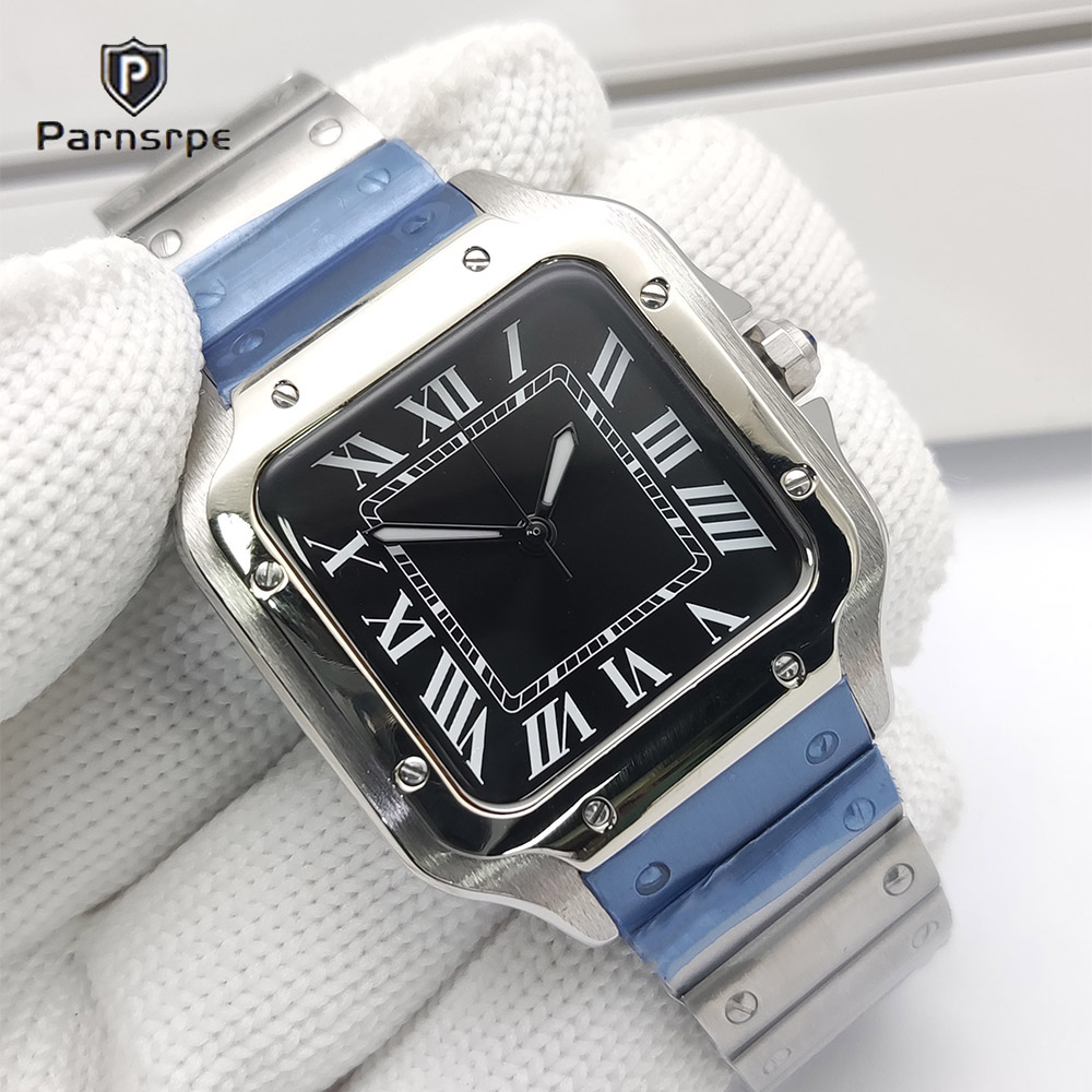 Luxury Watch Cartier - 남성용 시계 사각형 케이스 새로운 NH35