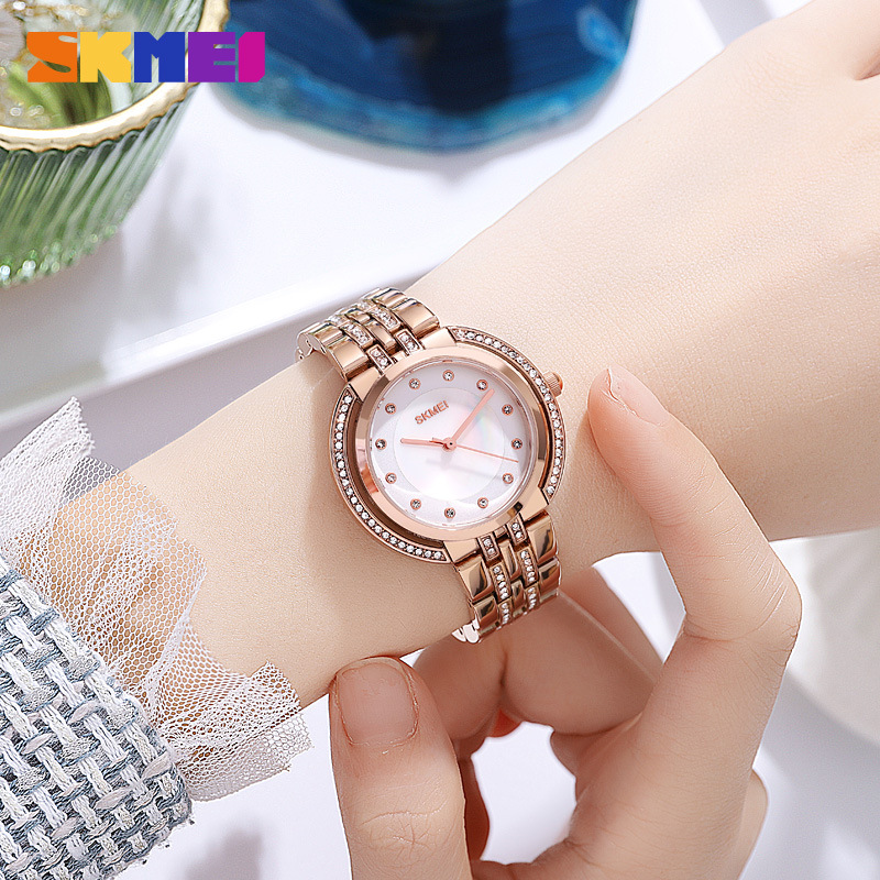 Luxury Watch With Bracelet - 여성용 팔찌 쿼츠 시계 고급 라인스톤