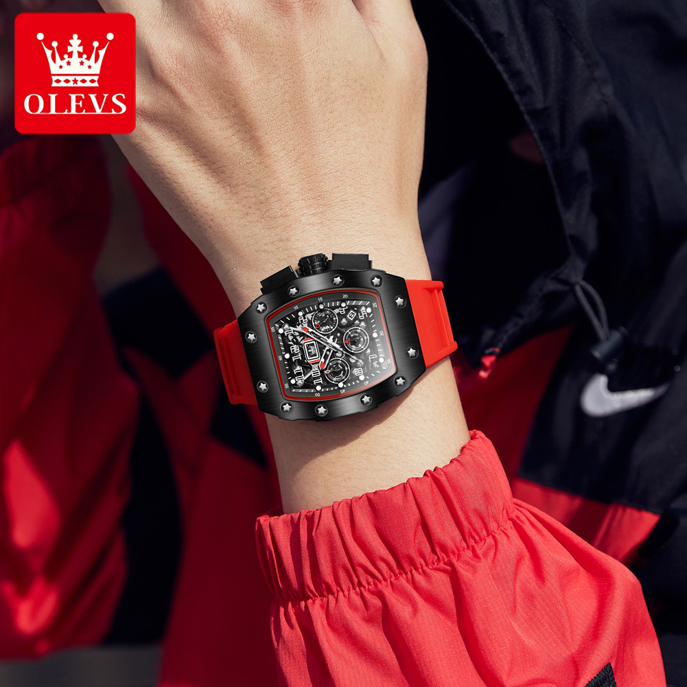 OLEVS 3608 남성용 크로노그래프 쿼츠 시계, 방 - Luxury Watch With Rubber Strap 리뷰 및 가격