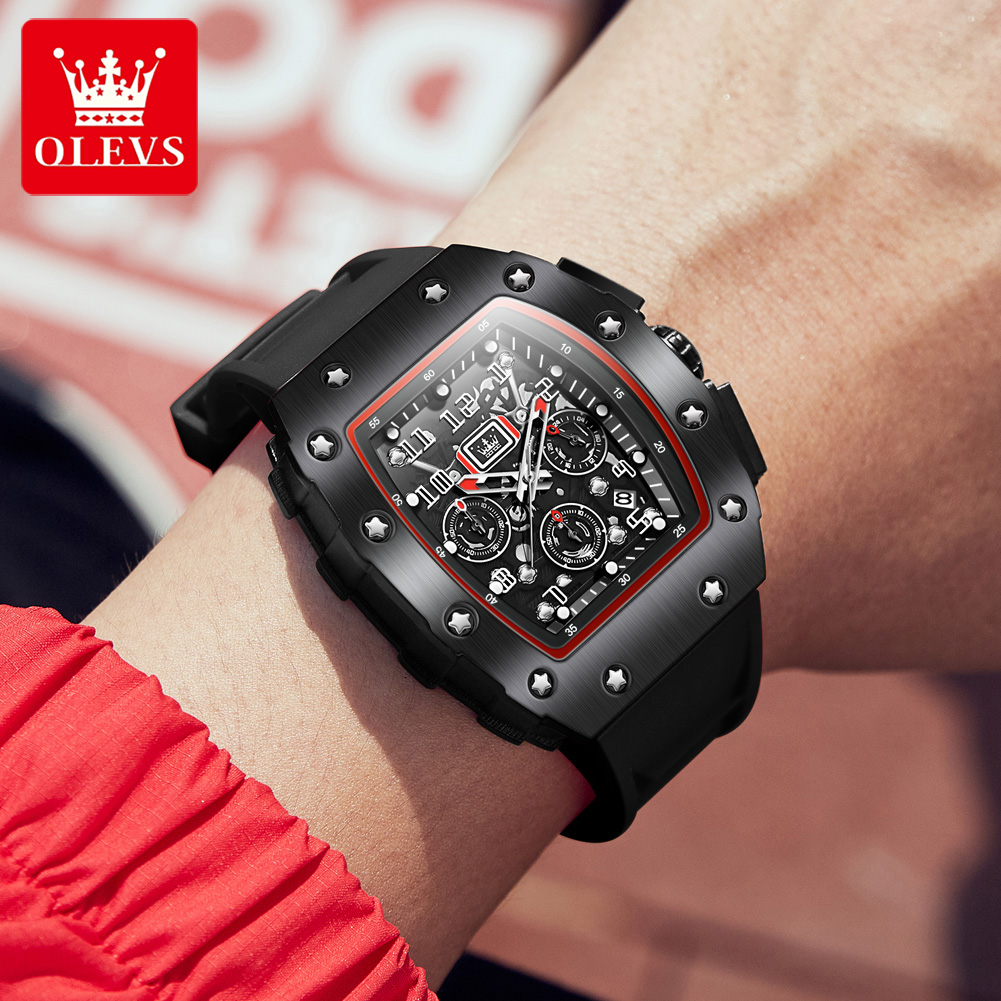 OLEVS 3608 남성용 크로노그래프 쿼츠 시계, 방 - Luxury Watch With Rubber Strap 리뷰 및 가격