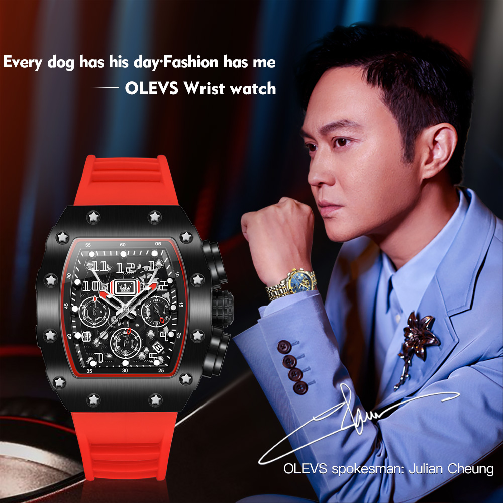 OLEVS 3608 남성용 크로노그래프 쿼츠 시계, 방 - Luxury Watch With Rubber Strap 리뷰 및 가격