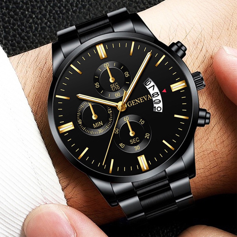 럭셔리 스테인리스 스틸 남성용 캘린더 쿼츠 시계 패션  - Luxury Watch Life 리뷰 및 가격