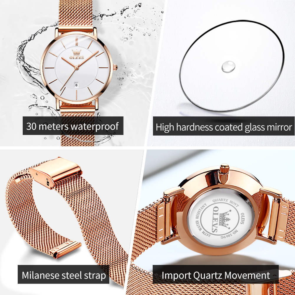 OLEVS 여성 시계 5869 우아한 패션 쿼츠 손목시 - Luxury Watch Logo 리뷰 및 가격