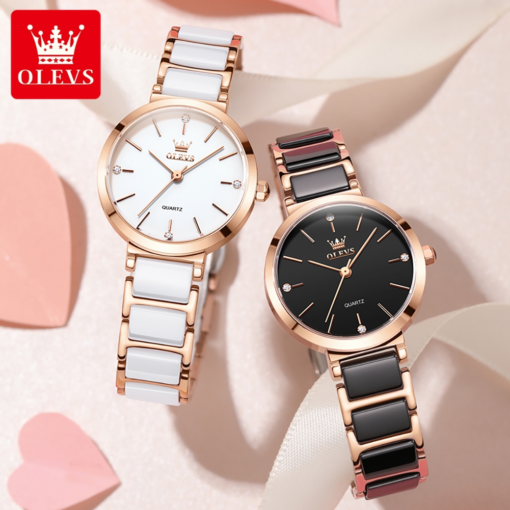 OLEVS 여성 시계 5877 고급스러운 우아한 쿼츠  - Luxury Watch Logo 리뷰 및 가격