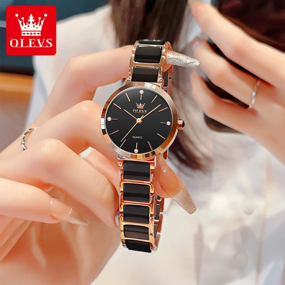 OLEVS 여성 시계 5877 고급스러운 우아한 쿼츠  - Luxury Watch Logo 리뷰 및 가격