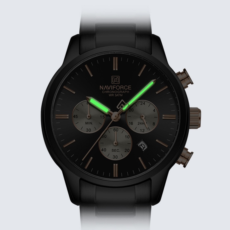 NAVIFORCE 남성용 쿼츠 크로노그래프 시계 방수  - Luxury Watch With Bracelet 리뷰 및 가격