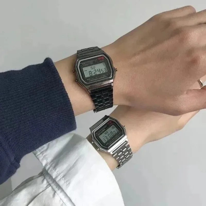 럭셔리 F91W 스틸 밴드 시계 LED 디지털 스테인레 - Luxury Watch Life 리뷰 및 가격