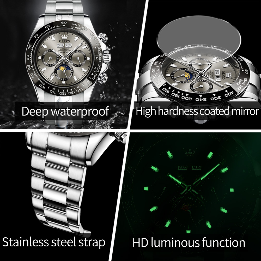 OLEVS 6654 럭셔리 남성용 시계 크로노 그래프  - Luxury Watch On Sale 리뷰 및 가격