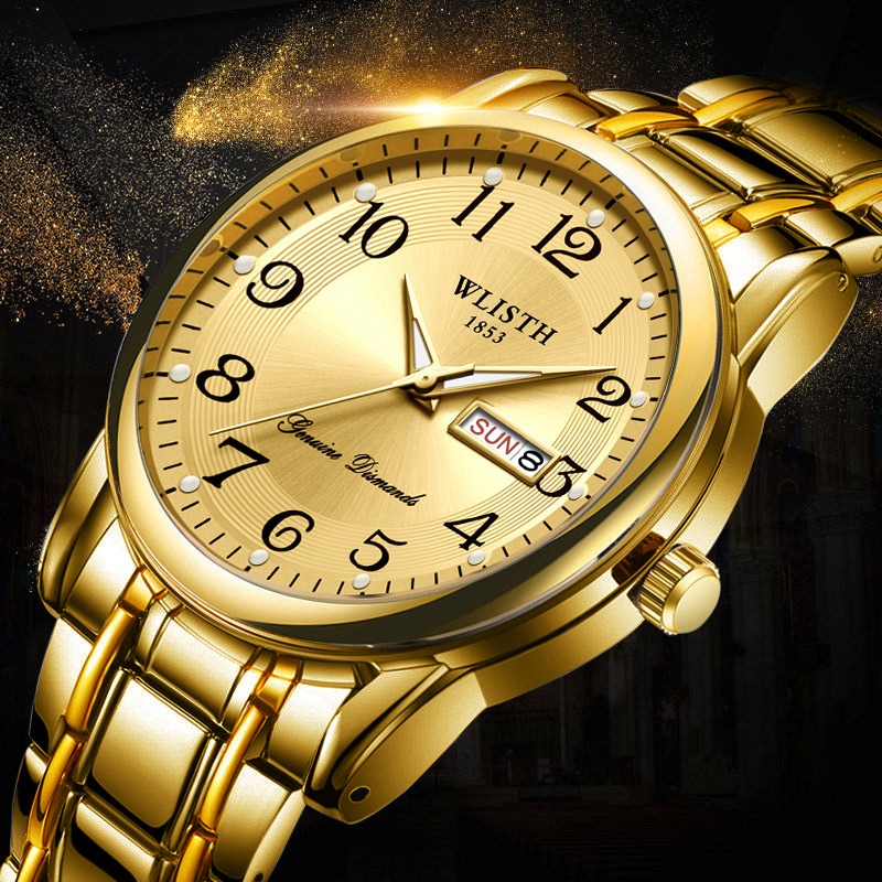 럭셔리 남성 쿼츠 시계 디지털 손목시계 달력 요일 야광 - Luxury Watch Life 리뷰 및 가격