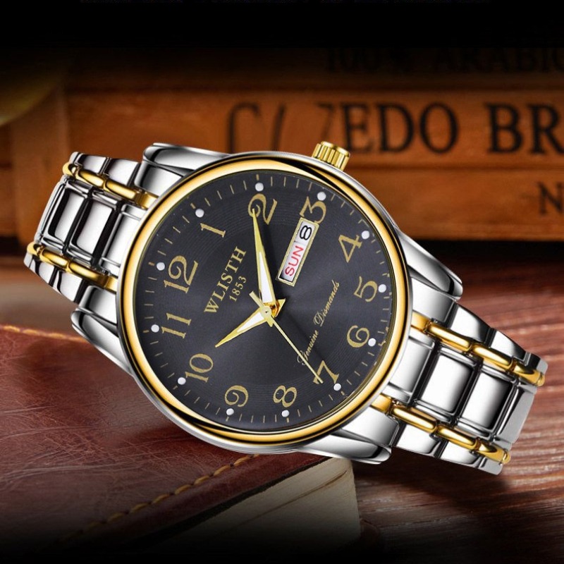럭셔리 남성 쿼츠 시계 디지털 손목시계 달력 요일 야광 - Luxury Watch Life 리뷰 및 가격