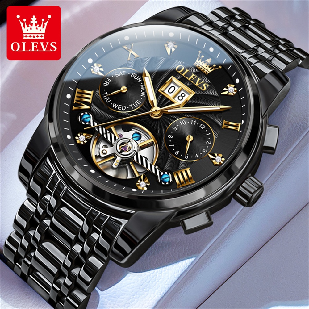 OLEVS 클래식 남성용 시계 뚜르비옹 다기능 완전 자 - Luxury Watch On Sale 리뷰 및 가격