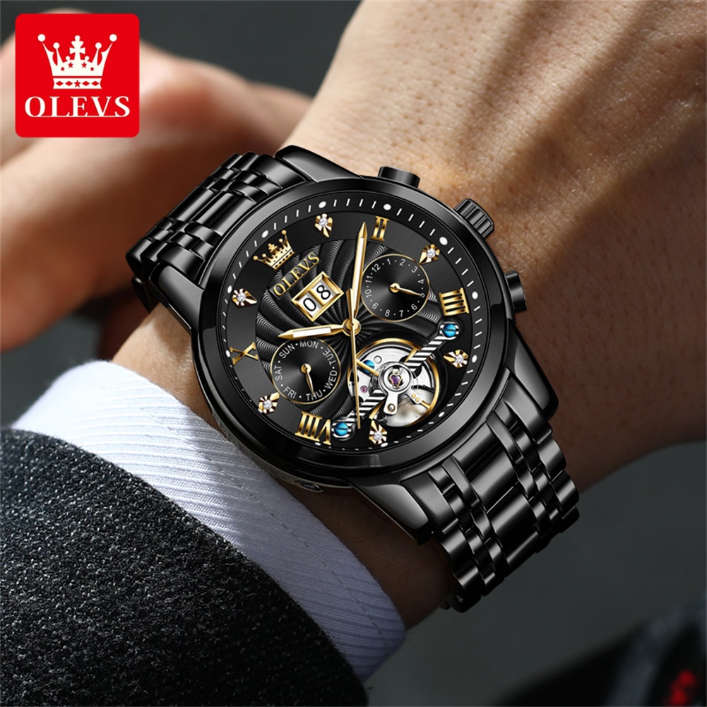OLEVS 클래식 남성용 시계 뚜르비옹 다기능 완전 자 - Luxury Watch On Sale 리뷰 및 가격
