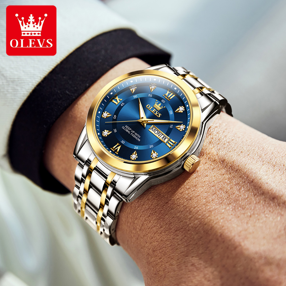 OLEVS 브랜드 패션 남성용 시계 스테인레스 스틸 방 - Luxury Watch Logo 리뷰 및 가격