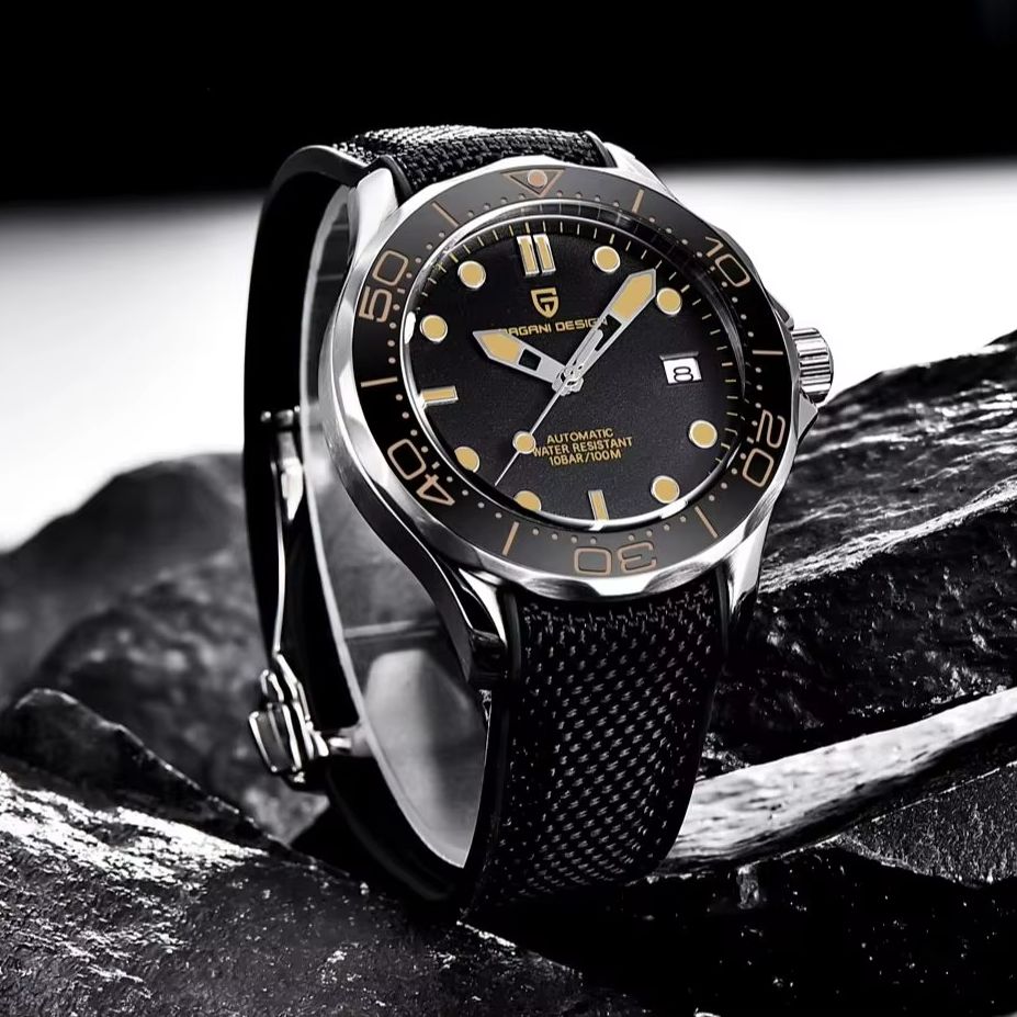 PAGANI DESIGN-남성용 기계식 시계, 럭셔리  - Luxury Watch With Rubber Strap 리뷰 및 가격