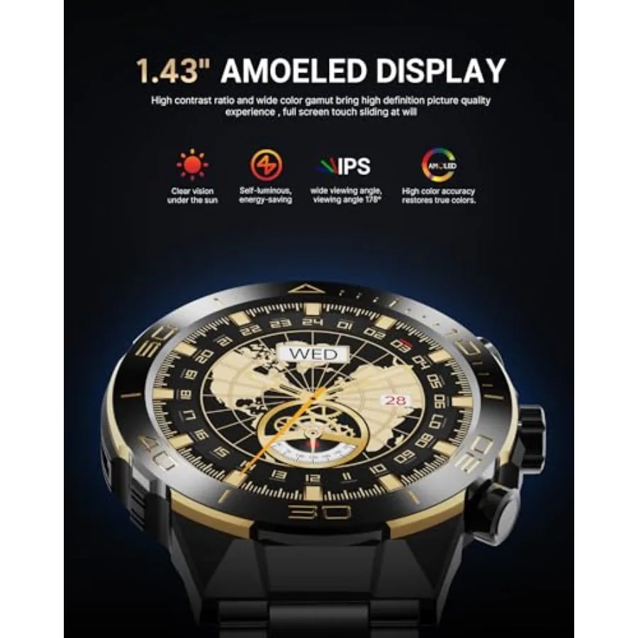 ApexTPSmart 남성용 시계, 안드로이드 아이폰용 - Luxury Watch Image 리뷰 및 가격