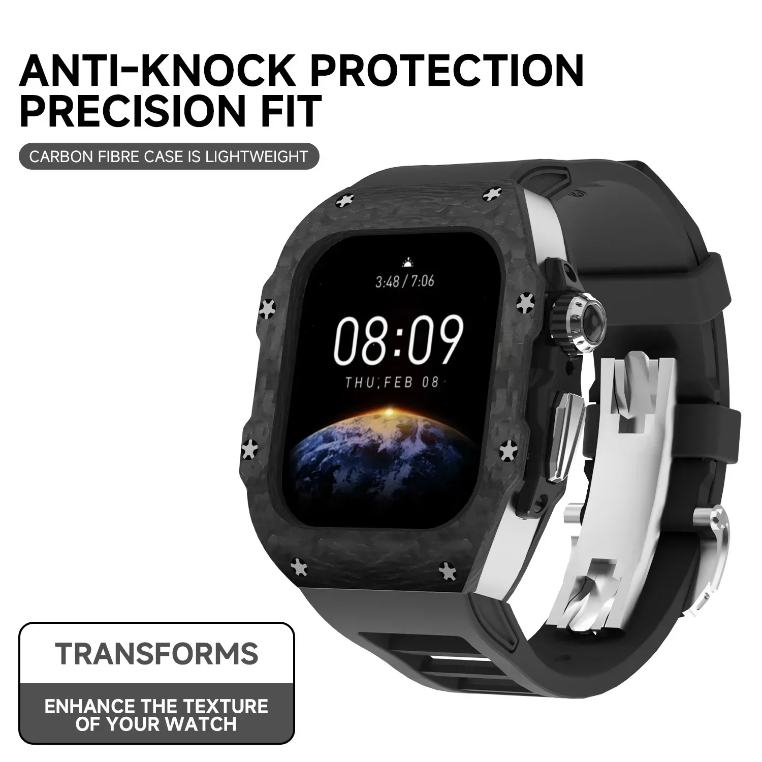애플워치 S11 10 42 46mm용 카본 파이버 케이 - Luxury Watch With Rubber Strap 리뷰 및 가격