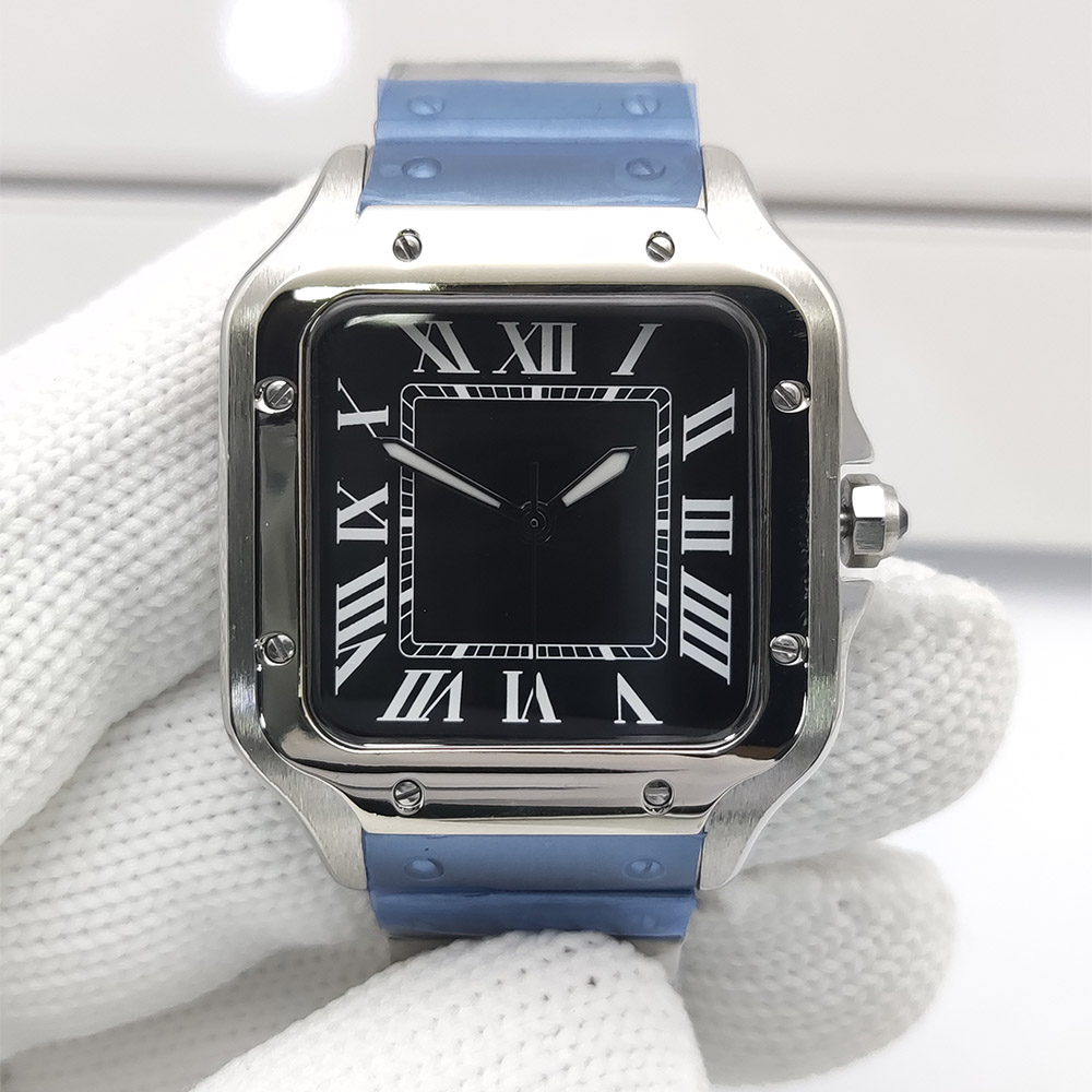 남성용 시계 사각형 케이스 새로운 NH35 시계 자동  - Luxury Watch Cartier 리뷰 및 가격