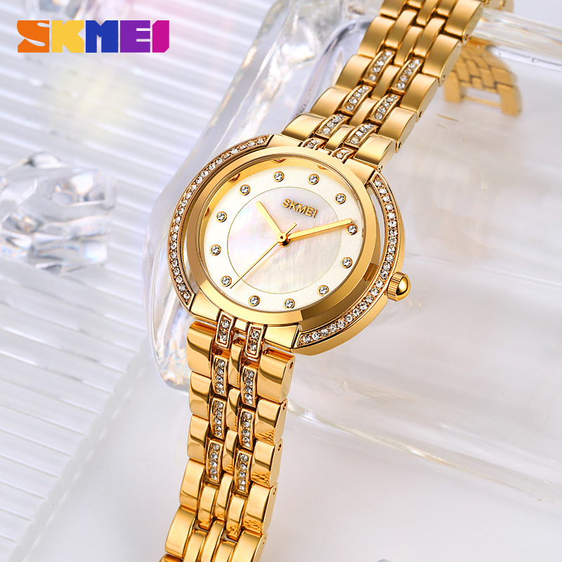 여성용 팔찌 쿼츠 시계 고급 라인스톤 다이얼 아연 합금 - Luxury Watch With Bracelet 리뷰 및 가격
