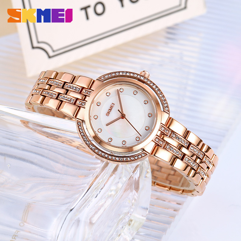 여성용 팔찌 쿼츠 시계 고급 라인스톤 다이얼 아연 합금 - Luxury Watch With Bracelet 리뷰 및 가격