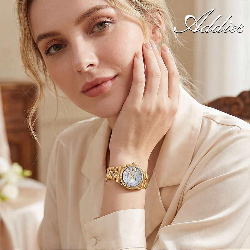 ADDIES 585 쿼츠 여성용 시계 사파이어 글라스  - Luxury Watch With Bracelet 리뷰 및 가격